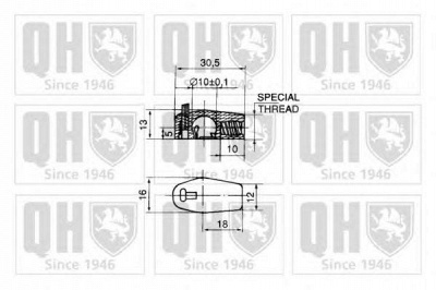QUINTON HAZELL qts128223 -  Газовая пружина, крышка багажник